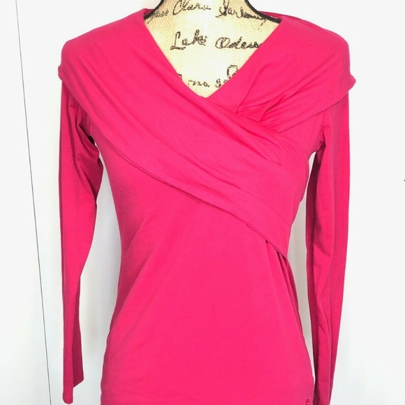 Athleta Tops - Athleta Pink Wrap Fitted Top Small/Medium